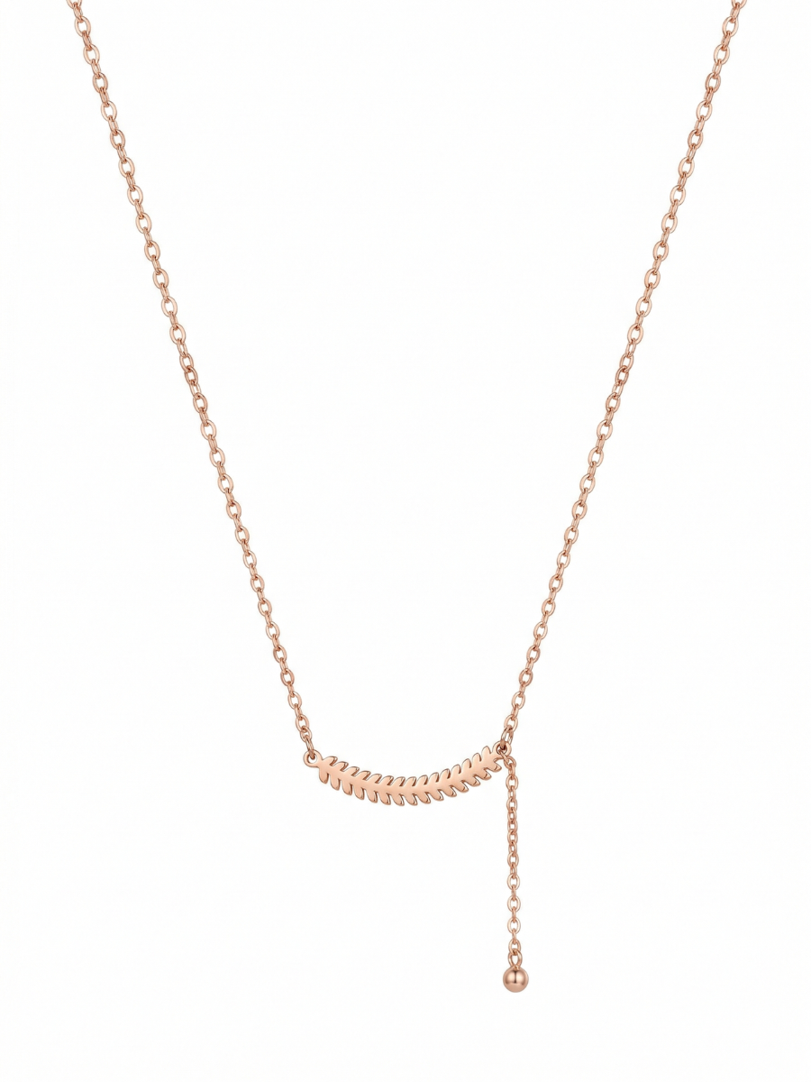 Rose Gold Plated Anti Tarnish Minimal Pendant Chain Necklace