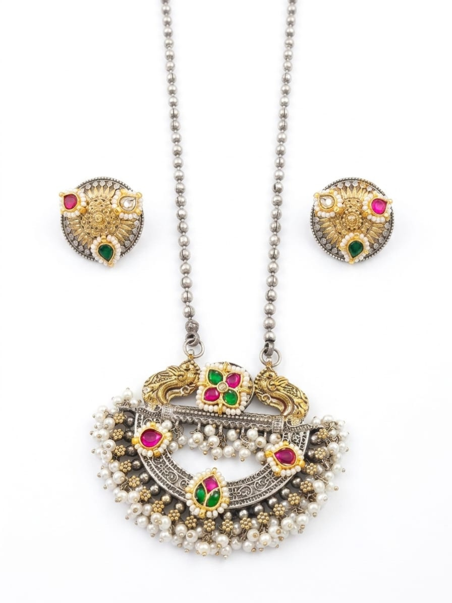 Oxidised silver ethnic traditional jewelry