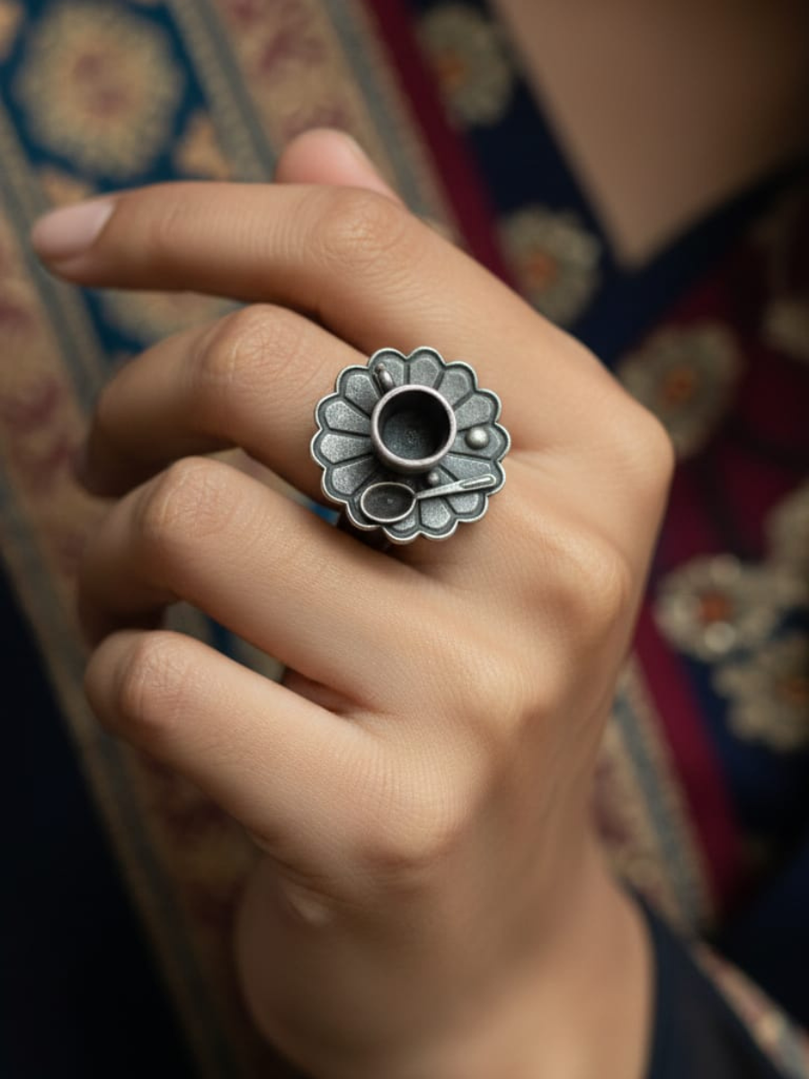 Quirky chai theme ethnic jewelry