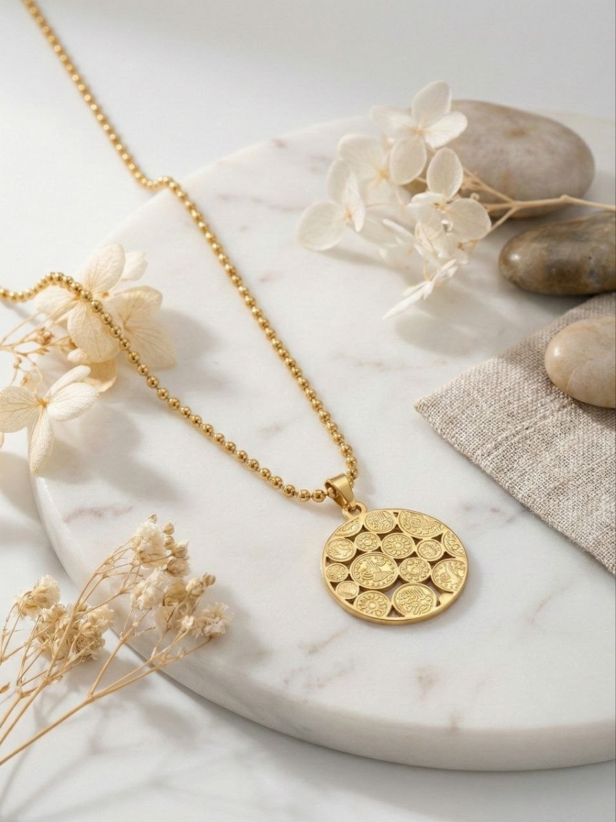 Buy Ethnic Gold Plated Coin Medallion Pendant Necklace Online
