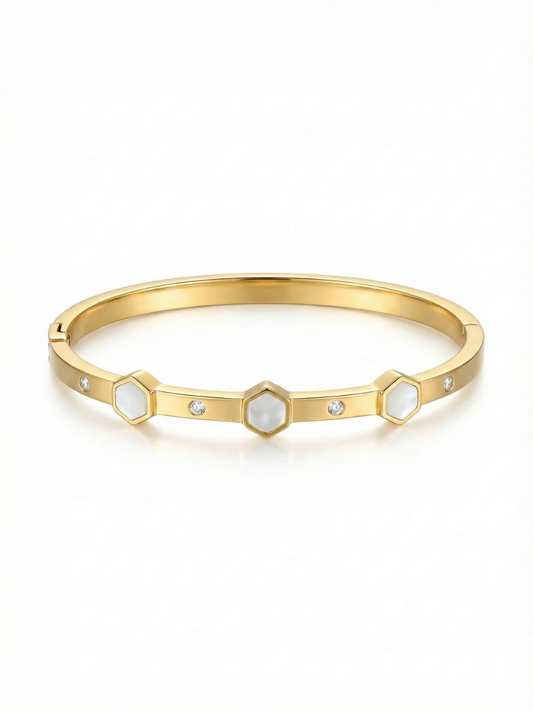 Stackable gold bangle daily wear
