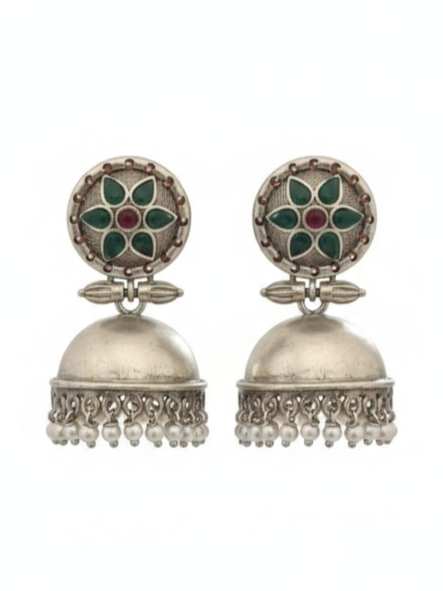 Ethnic silver plated festive jewelry