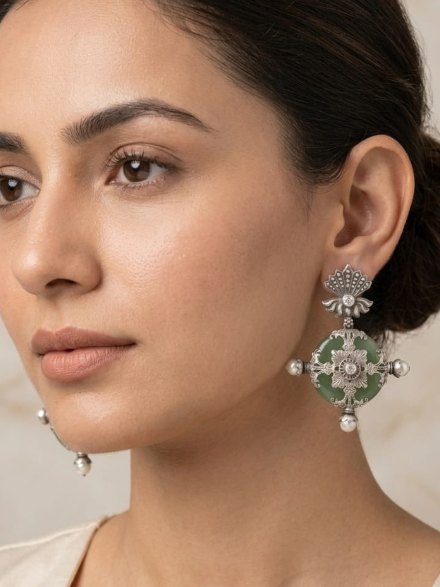 Traditional pearl drop ethnic jewelry