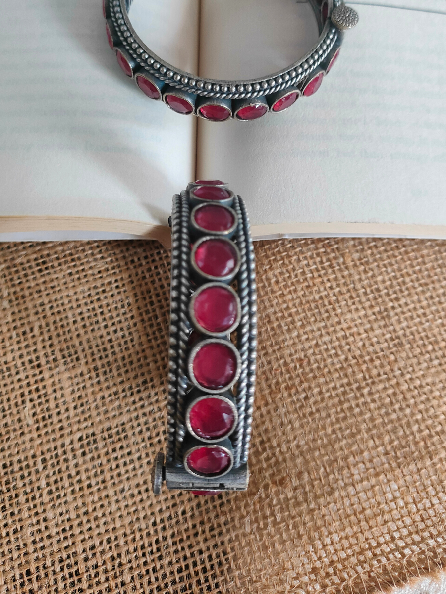 German Silver Oxidised Bangle