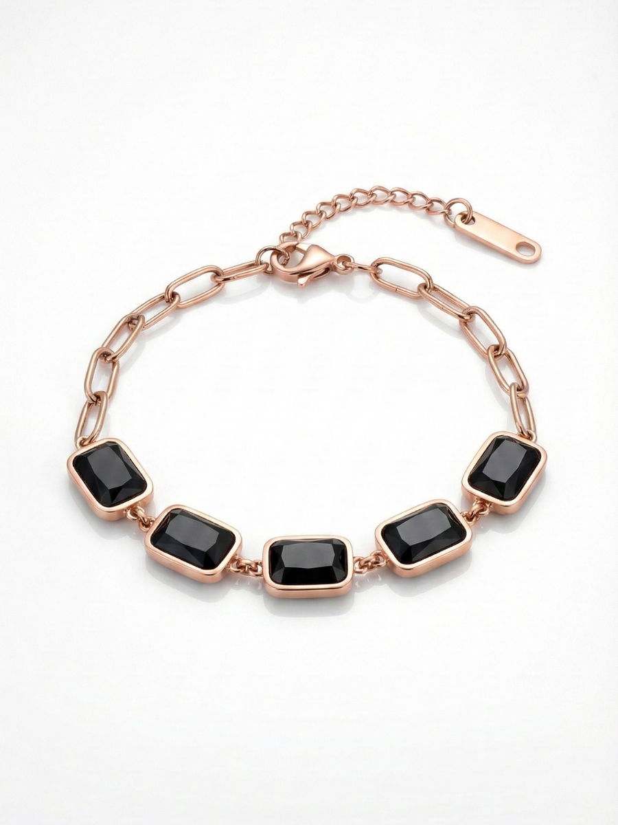 Trendy paperclip chain bracelet women