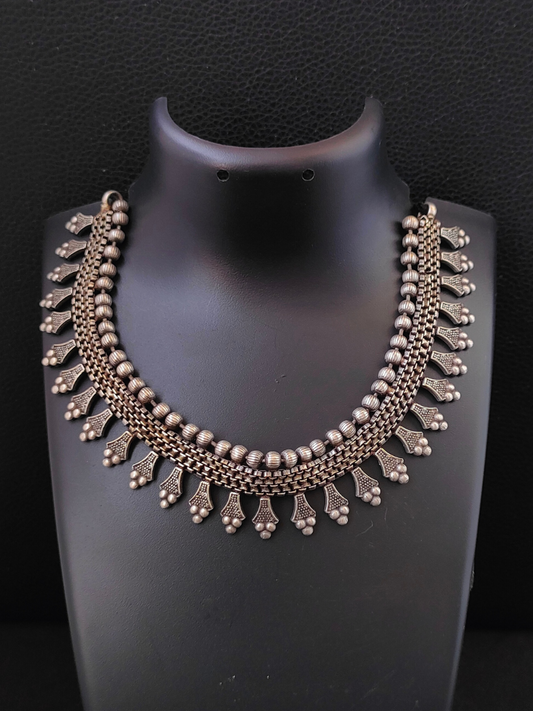 Buy Classic Oxidised Silver Choker Necklace - TheJewelbox