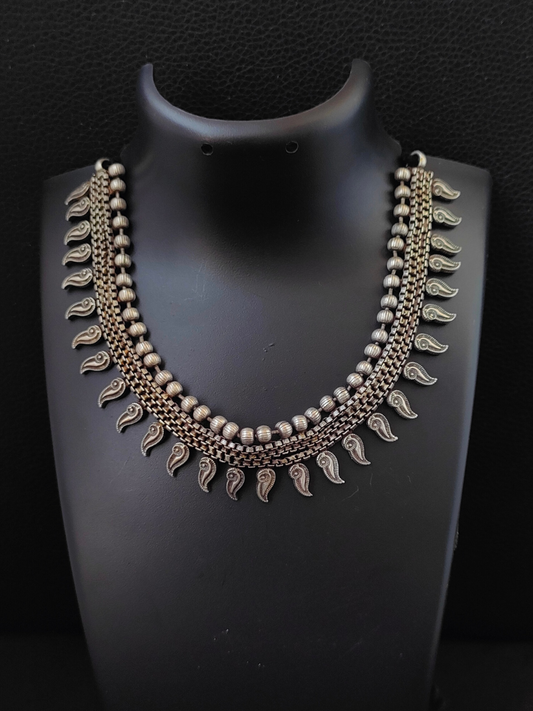 Buy Simple Oxidised Silver Choker Necklace - TheJewelbox