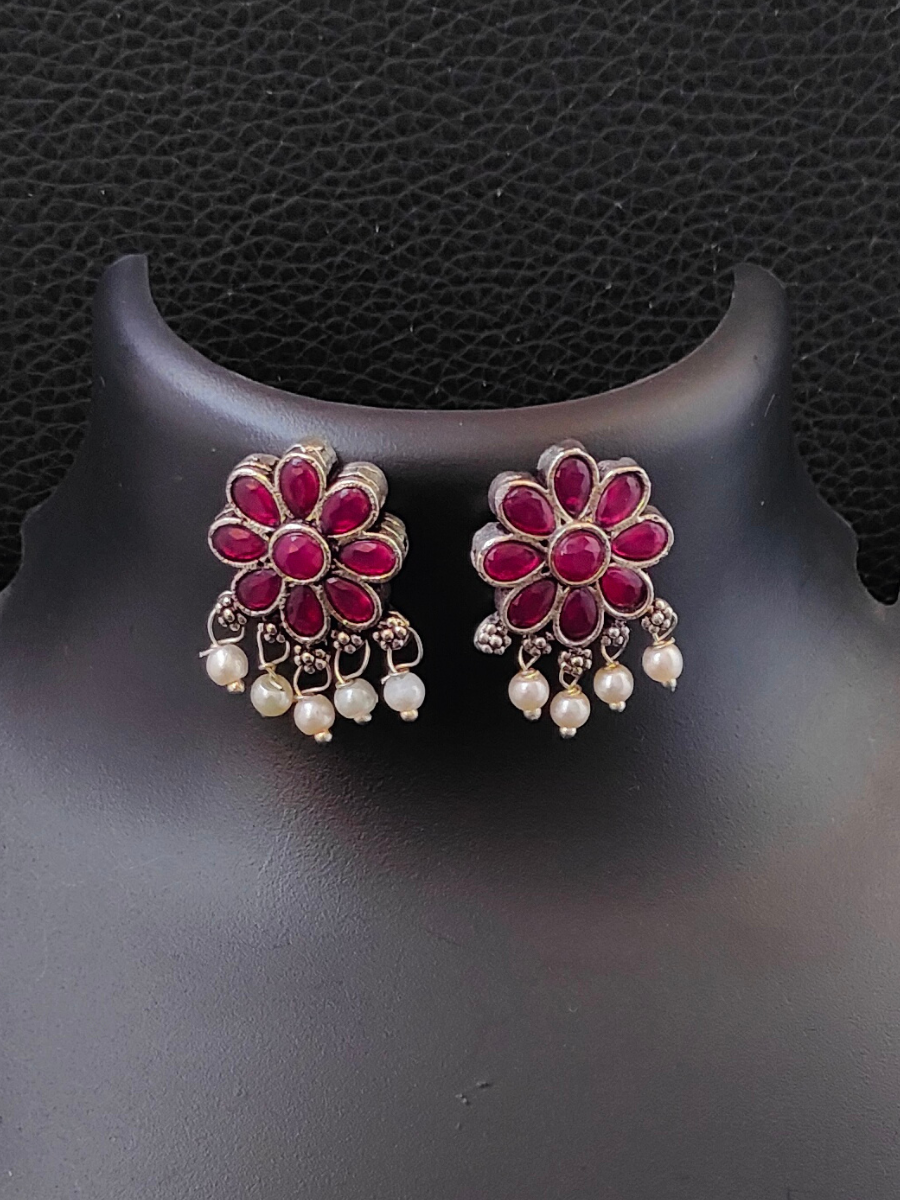 Orchid Earrings • Red - U'i Jewelry