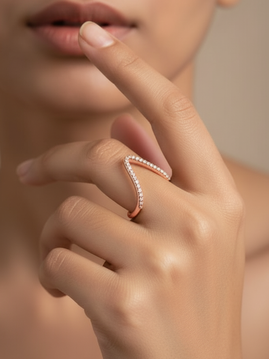 Adjustable Vanki Rose Gold Diamond Ring