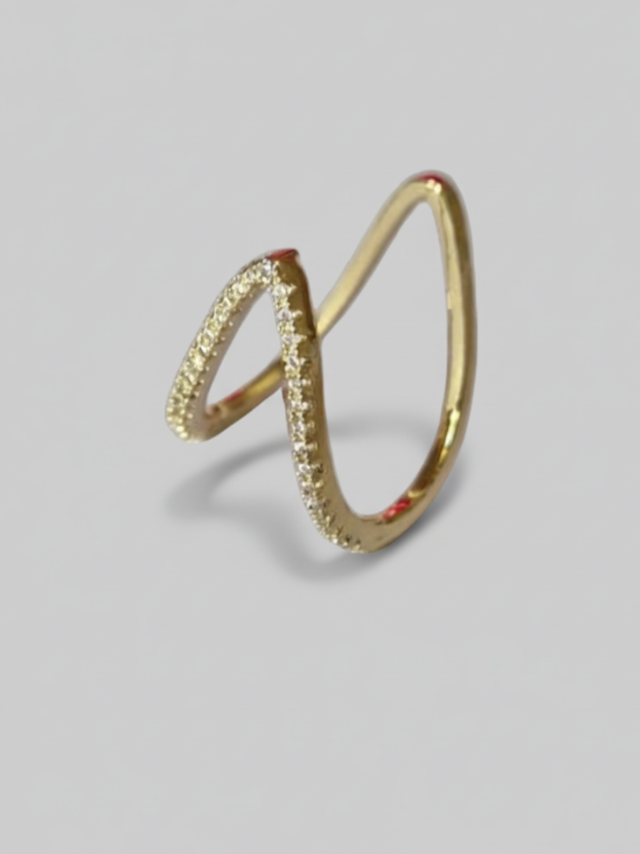Buy Adjustable Golden Diamond Vanki Ring Online - TheJewelbox