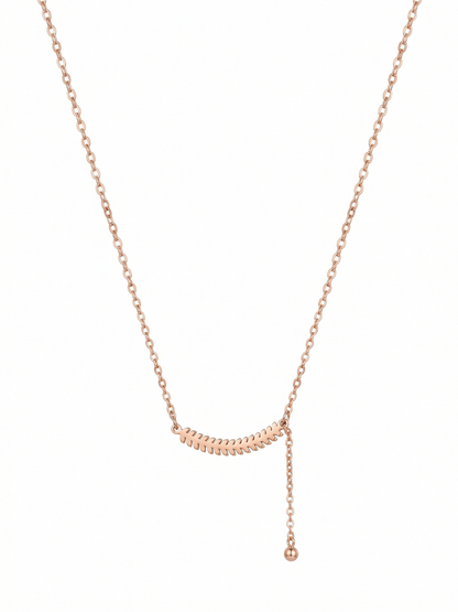 Rose Gold Plated Anti Tarnish Minimal Pendant Chain Necklace
