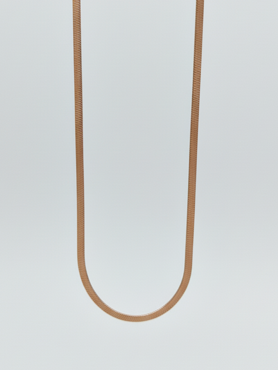 Buy Anti Tarnish Rose Gold Plated Flat Snake Chain Online in India - TheJewelbox