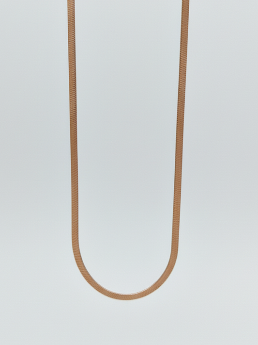 Buy Anti Tarnish Rose Gold Plated Flat Snake Chain Online in India - TheJewelbox