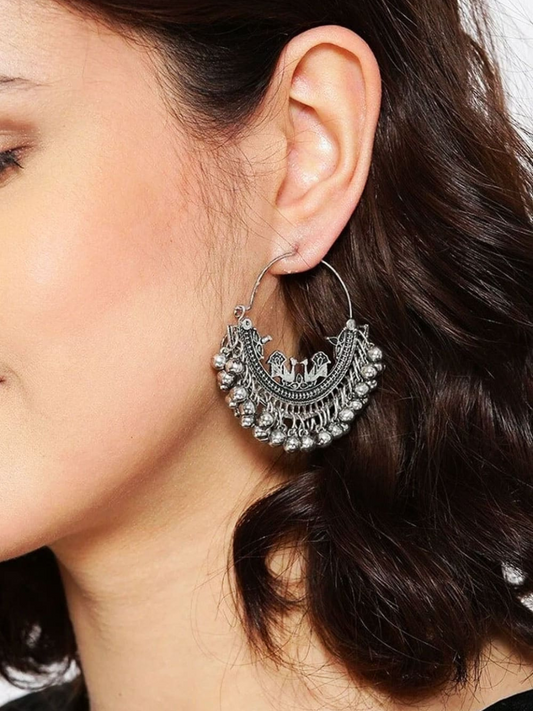 Buy Black Metal Earrings Online in India Best Prices The Jewelbox