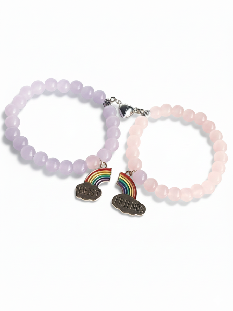 Buy Best Friends Rainbow Charm Pastel Beaded Bracelets Online