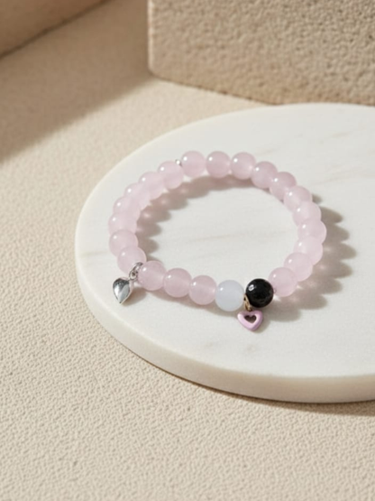 Baby Pink Beaded Bracelet - TheJewelbox