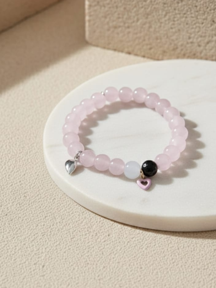 Baby Pink Beaded Bracelet - TheJewelbox