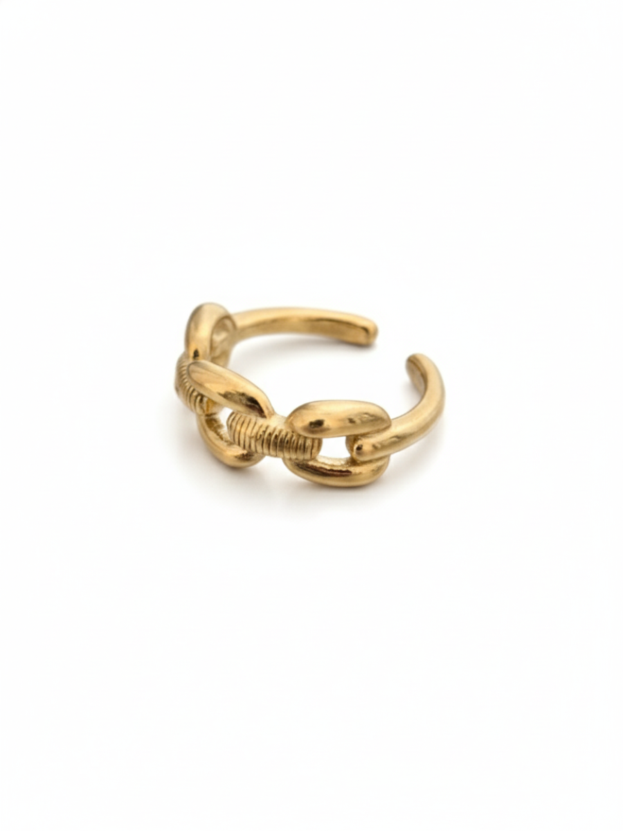 Buy Adjustable Rose Gold Chain Linked Style Finger Ring Online - TheJewelbox