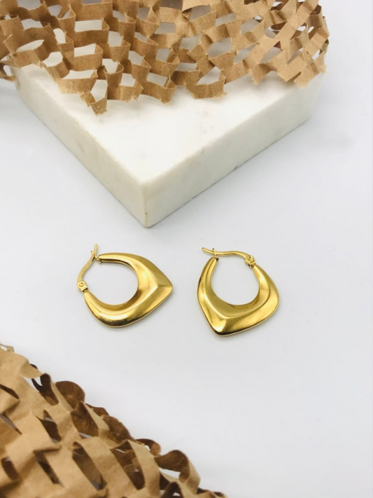 Buy Chunky Geometric Shaped Statement Hoop Earrings - TheJewelbox
