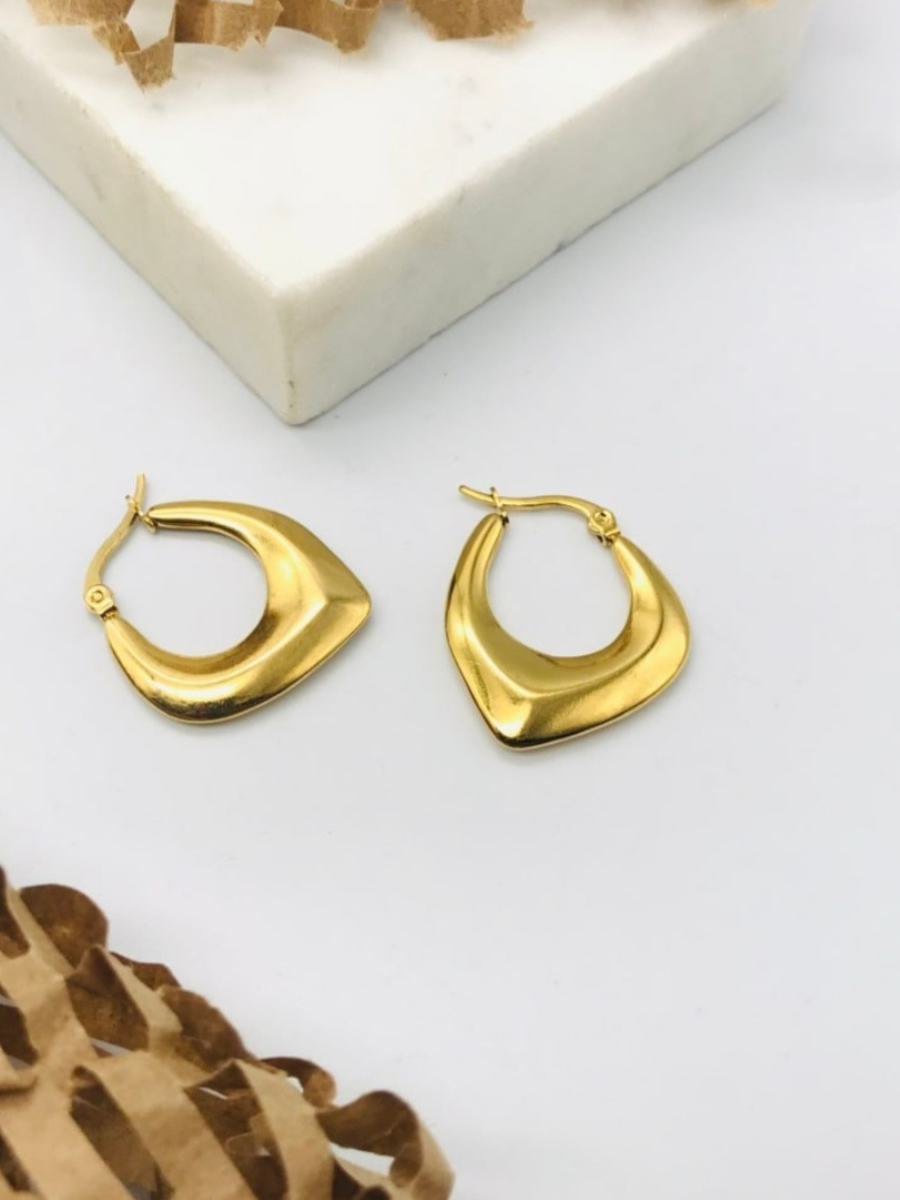 Chunky Geometric Shaped Statement Hoop Earrings