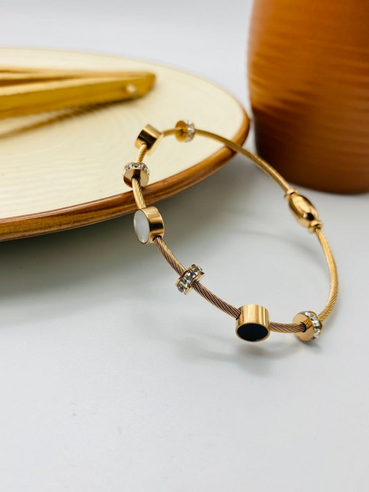 Buy Classic Rose Gold Diamond Magnetic Bracelet - TheJewelbox