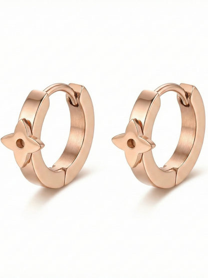 Trendy rose gold daily earrings