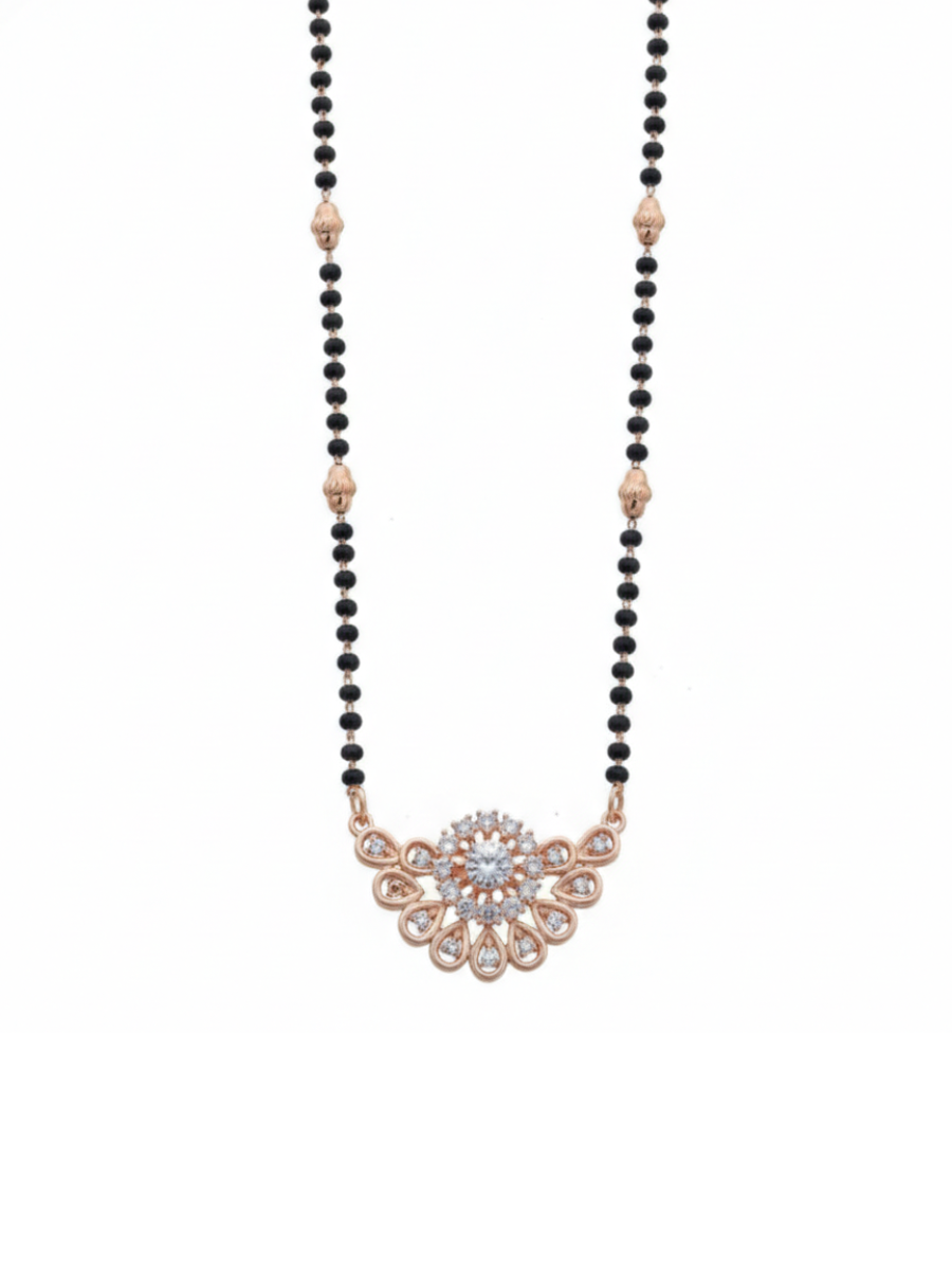 Festive wear zircon beaded mangalsutra