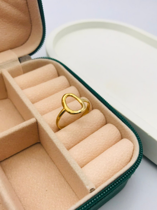 Buy Geometric Shaped Minimal Finger Golden Ring - TheJewelbox