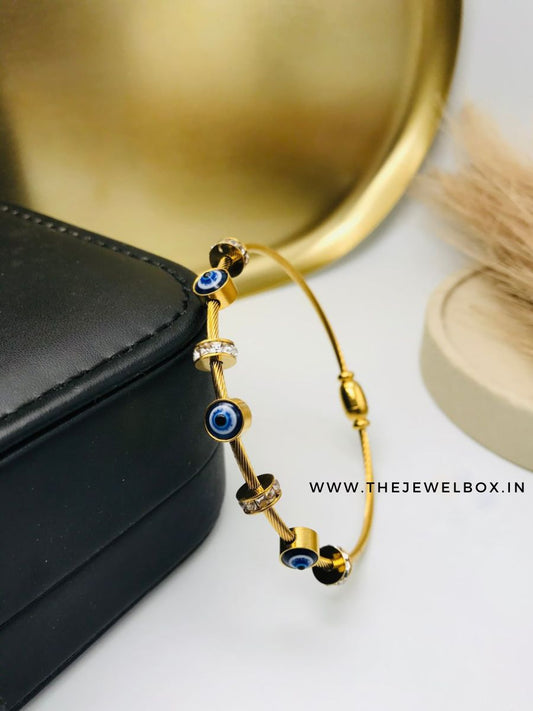 Buy Gold Plated Evil Eye Diamond Magnetic Bracelet - TheJewelbox