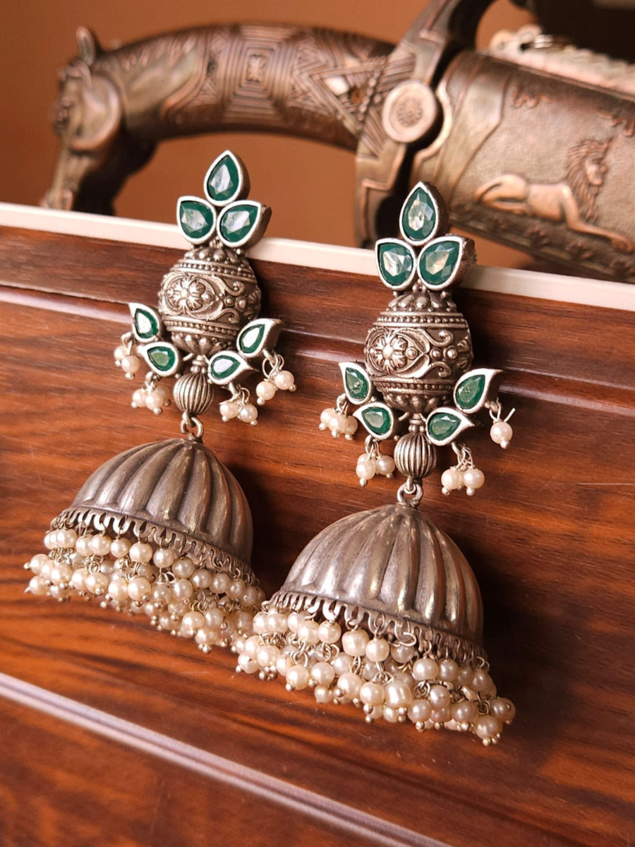 Buy Estele Traditional Green Meenakari Jhumki Earrings Online At Best Price  @ Tata CLiQ