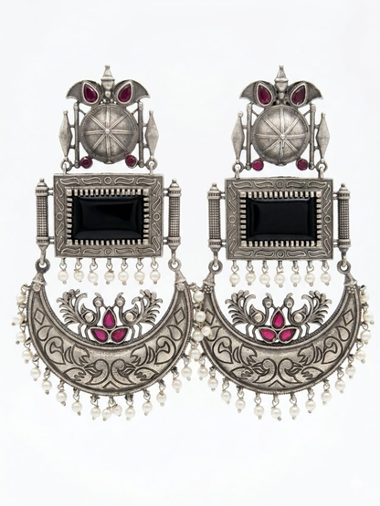 Heavy designer oxidised festive jewelry