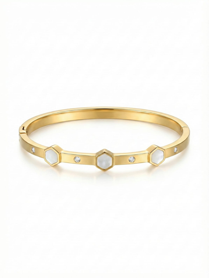 Stackable gold bangle daily wear