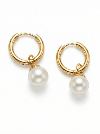 Womens dainty gold pearl jewelry