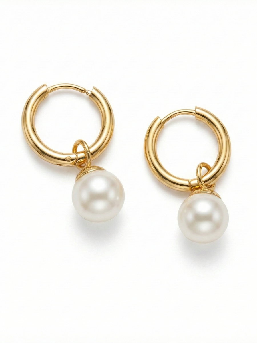 Womens dainty gold pearl jewelry