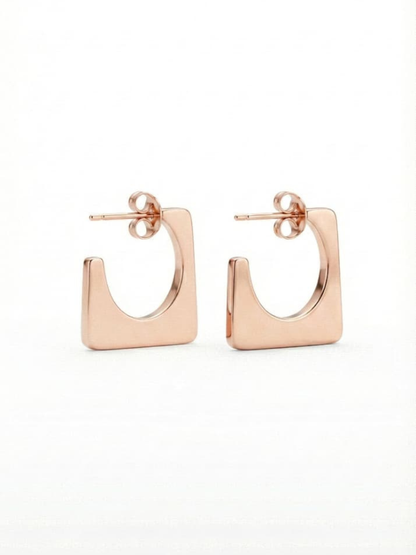 Minimalist rose gold dailywear earrings