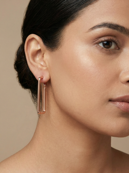 Minimalist geometric earrings for women