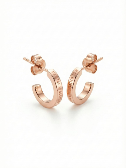Rose gold hoop earrings