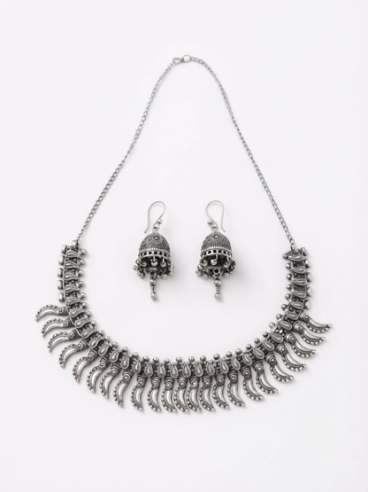 Traditional silver ethnic choker set