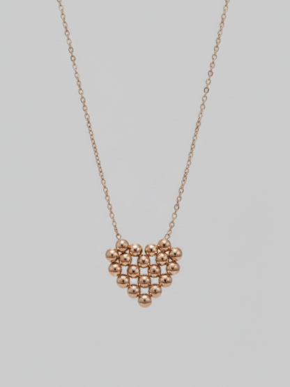 Buy Rose Gold Heart Shaped Pendant Chain Necklace Online in India - TheJewelbox