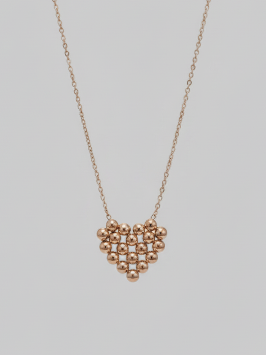 Buy Rose Gold Heart Shaped Pendant Chain Necklace Online in India - TheJewelbox