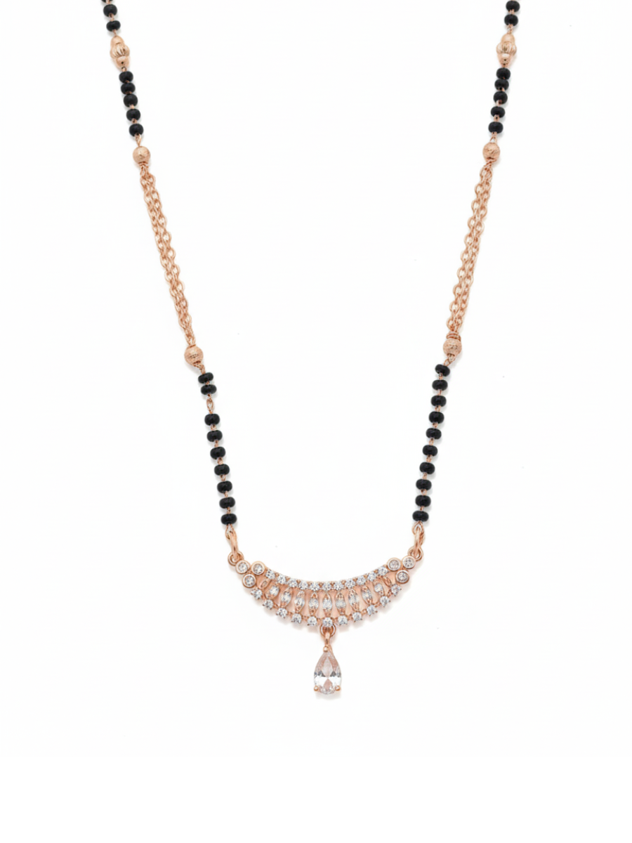 Daily wear rose gold mangalsutra