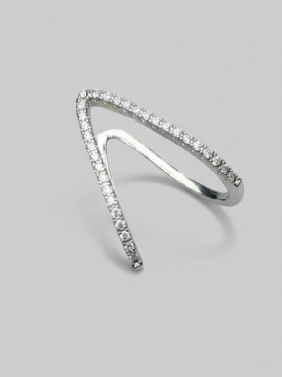 Buy Silver Adjustable Diamond Vanki Ring Online - TheJewelbox