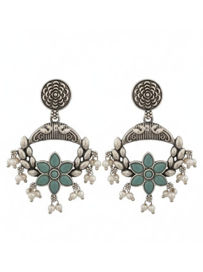 Ethnic silver plated festive jewelry