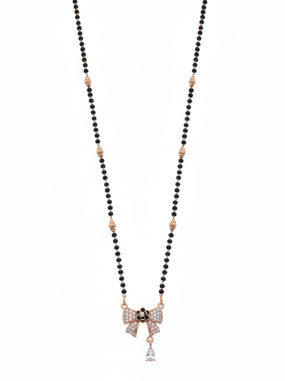 Minimalist black bead daily necklace