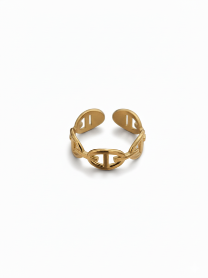 Buy Adjustable Chain Linked Rose Gold Plated Finger Ring Online - TheJewelbox
