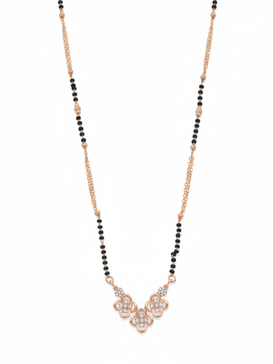 Modern black bead daily mangalsutra