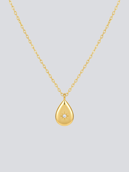 Buy Tiny Star Waterdrop Pendant Golden Chain Necklace Online in India - TheJewelbox