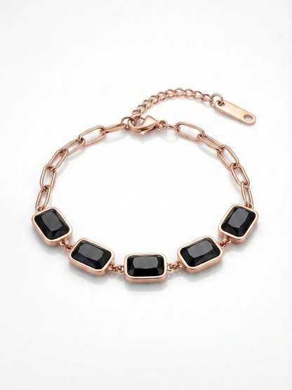 Trendy paperclip chain bracelet women