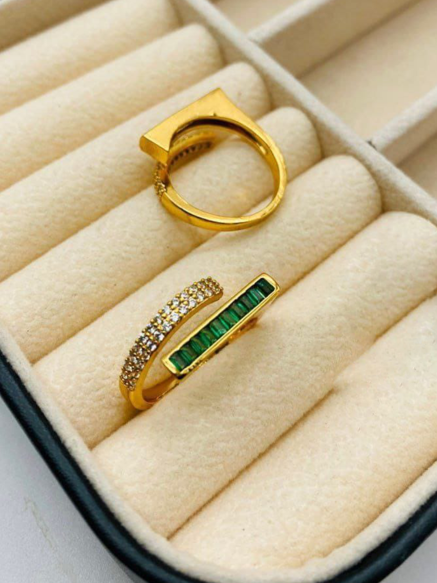 Gem Stone King 18K Yellow Gold Plated Silver Green Prasiolite and White  Diamond Ring For Women (6.67 Cttw, Emerald Cut Checkerboard 14x10MM,  Gemstone Birthstone, Available In Size 5, 6, 7, 8, 9) - Walmart.com